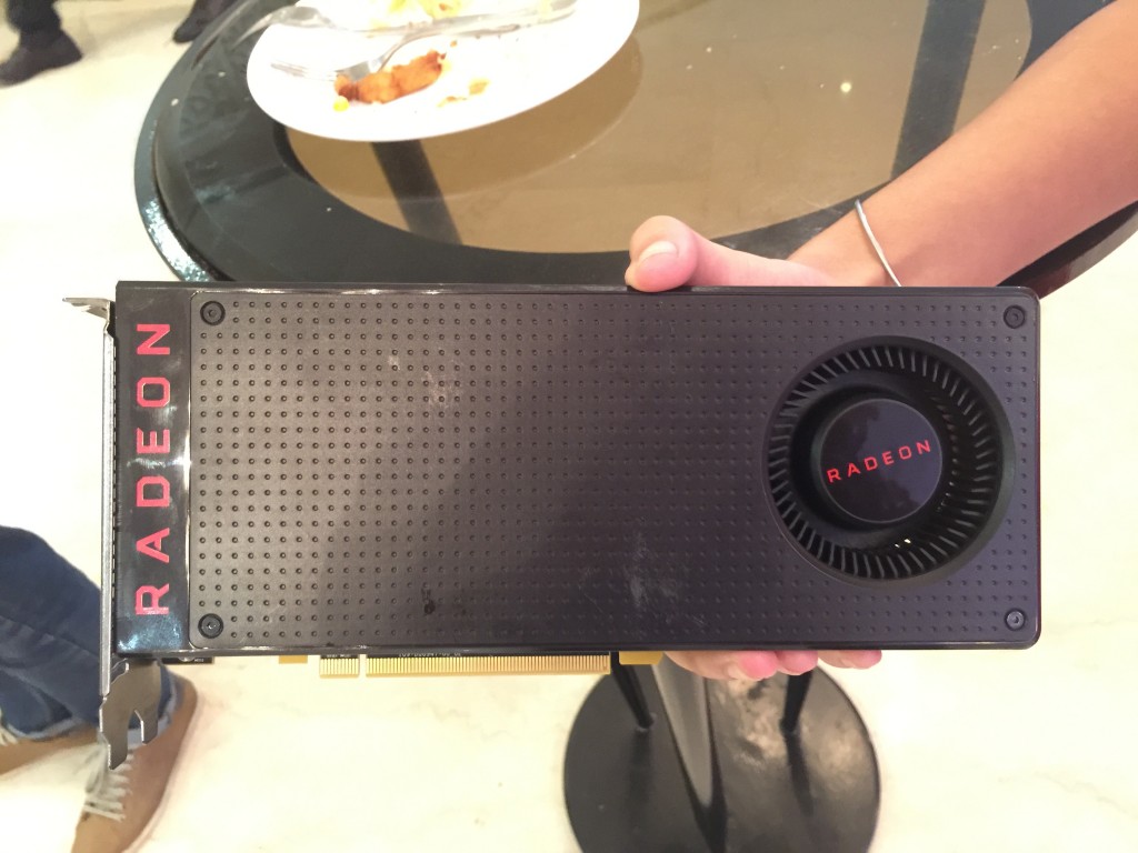 Pic-2 - the AMD Radeon RX/480 card with it’s black on red colour scheme and design language